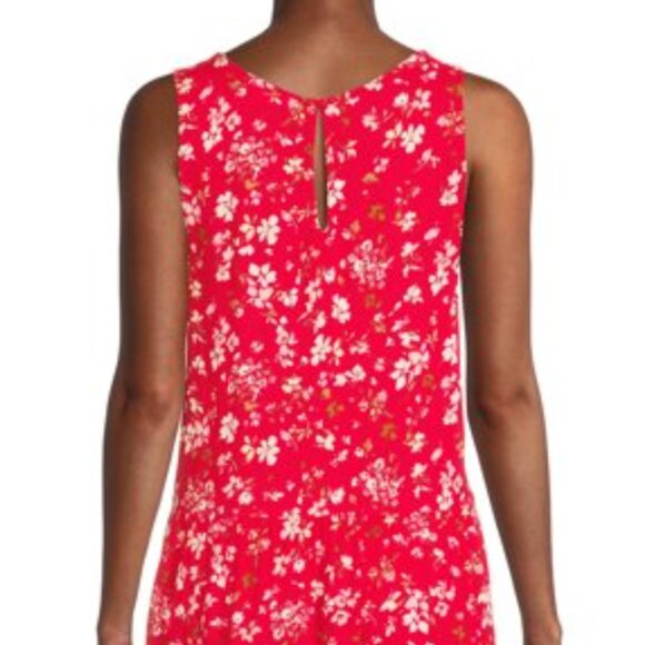 Time and Tru Red Floral Sleeveless Maxi Dress Size XL - Picture 8 of 8